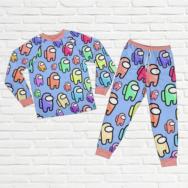 Among Us Pajamas, Among Us Merry Christmas Pajamas Set-image