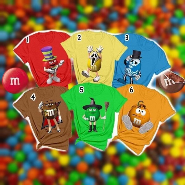 Candy Cosplay Colorful Chocolate Matching Shirt-image