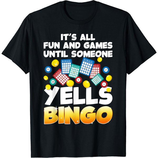 Funny Bingo Lover Design For Men Women Bingo Gambling Player T-Shirt-image