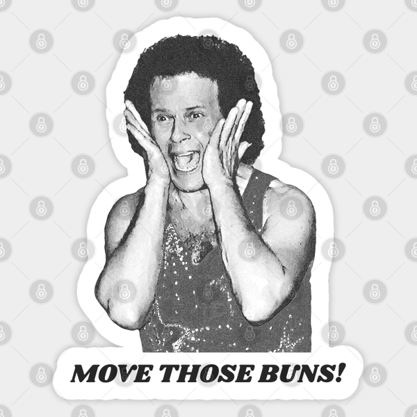 Richard Simmons - Move Those Buns Fanart - Richard Simmons - Sticker-image