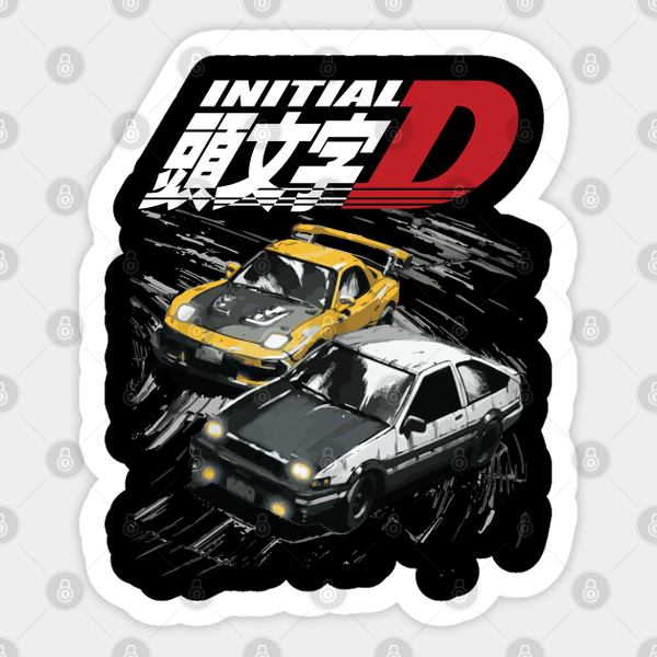 86 Takumi Vs Keisuke Fd Initial D - Initial D - Sticker-image