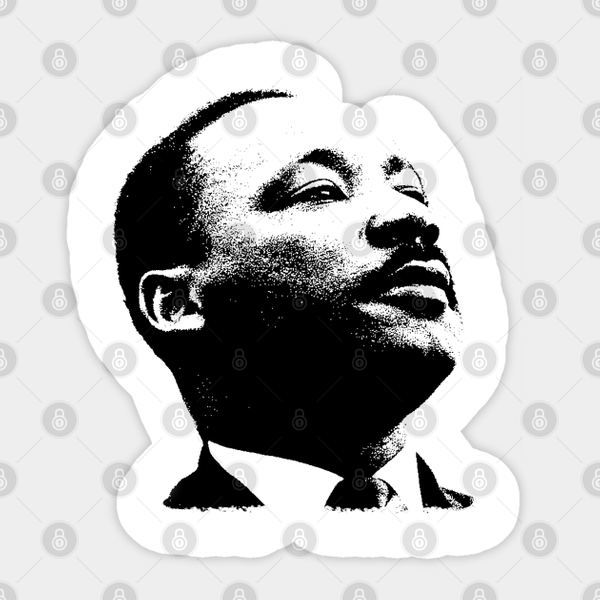 Martin Luther King Portrait Pop Art - Martin Luther King - Sticker-image