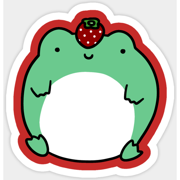 Strawberry Frog - Frog - Sticker-image