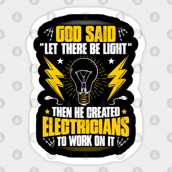 Electrician Sparky Electrical Worker Electronics - Electrician - Sticker-image