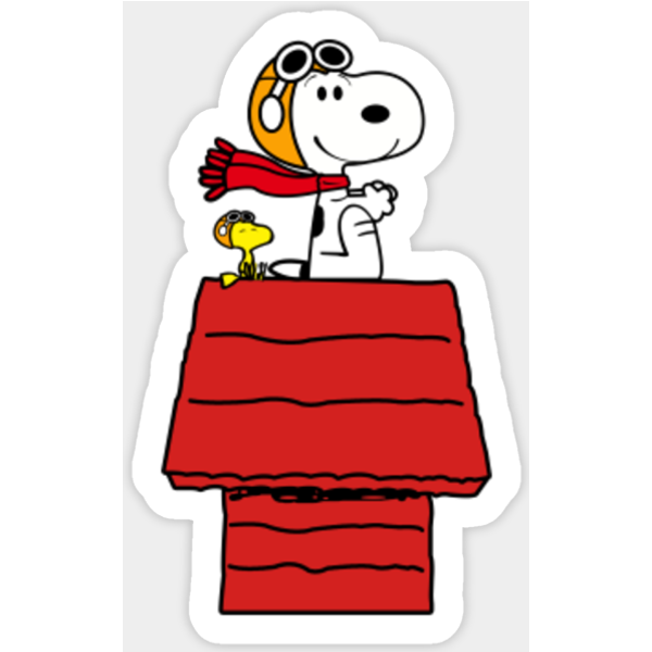 Snoopy Pilot Airplane - Snoopy - Sticker-image