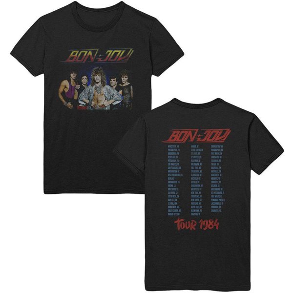 Bon Jovi Unisex Tee: Tour '84 (Back Print)-image