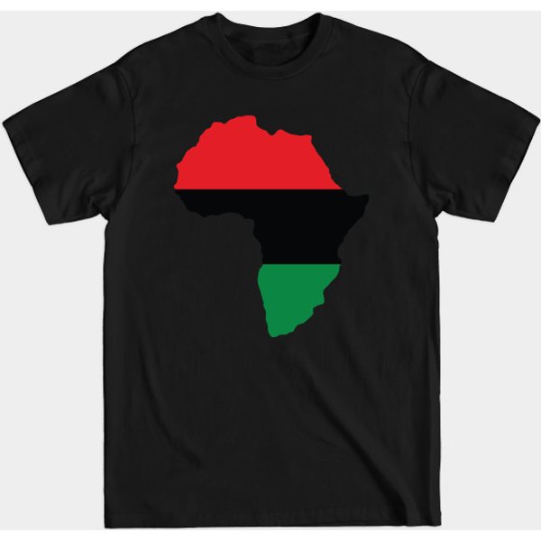 Red, Black &Amp; Green Africa Flag - Afrocentric - T-Shirt-image