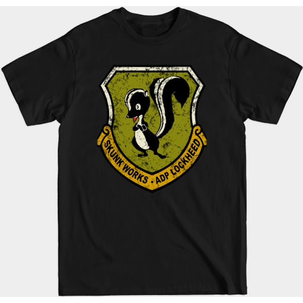 Skunk Works Distressed Vintage Logo - Skunk - T-Shirt-image