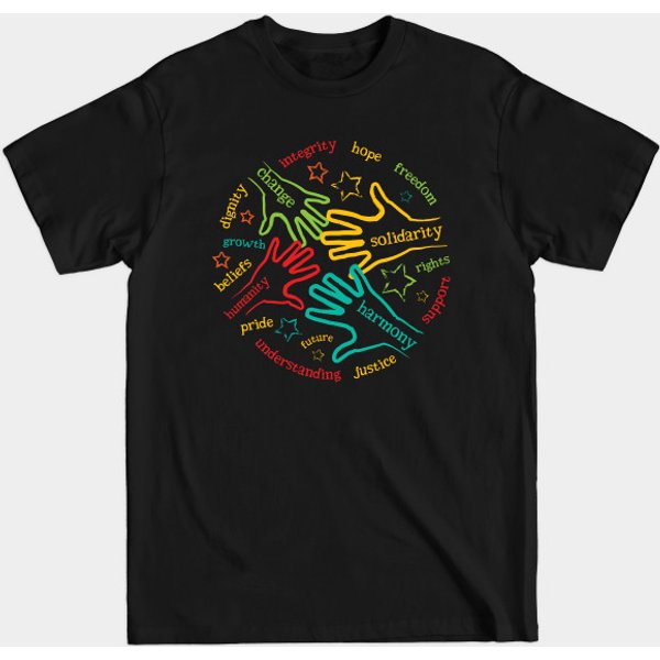 Human And Civil Rights Values - Human Rights - T-Shirt-image