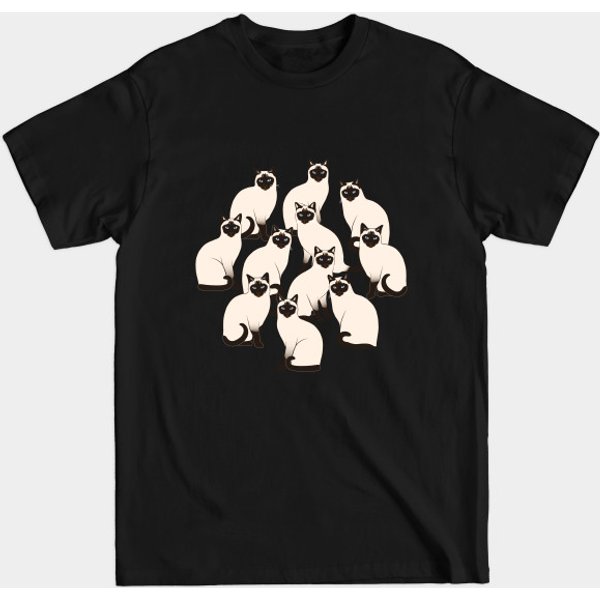 Siamese Cats Circle - Siamese Cat - T-Shirt-image