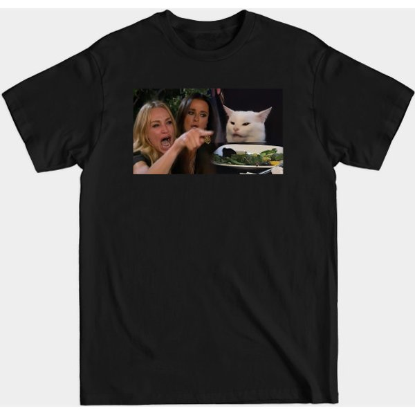 Woman Yelling At A Cat - Meme - T-Shirt-image