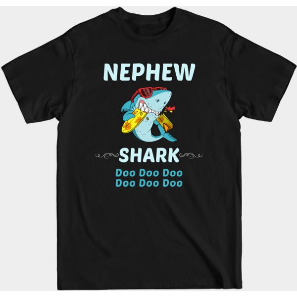 Family Shark 1 Nephew - Nephew - T-Shirt-image