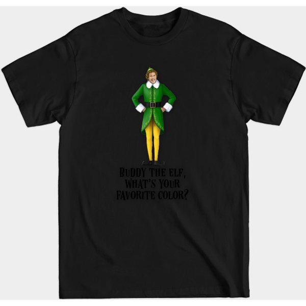 Buddy The Elf What’S Your Favorite Color?! - Buddy The Elf - T-Shirt-image
