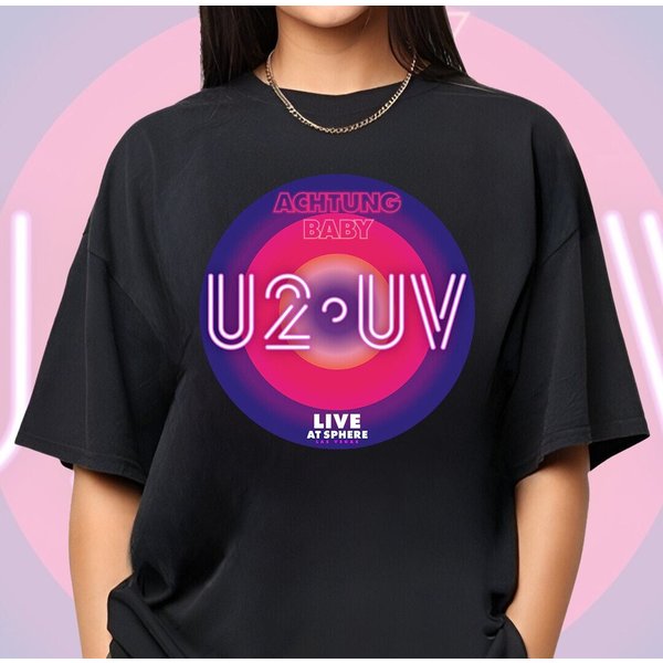 U2 Las Vegas 2 Side T-Shirt, U2 Ultraviolet Sphere 2023 Shirt-image