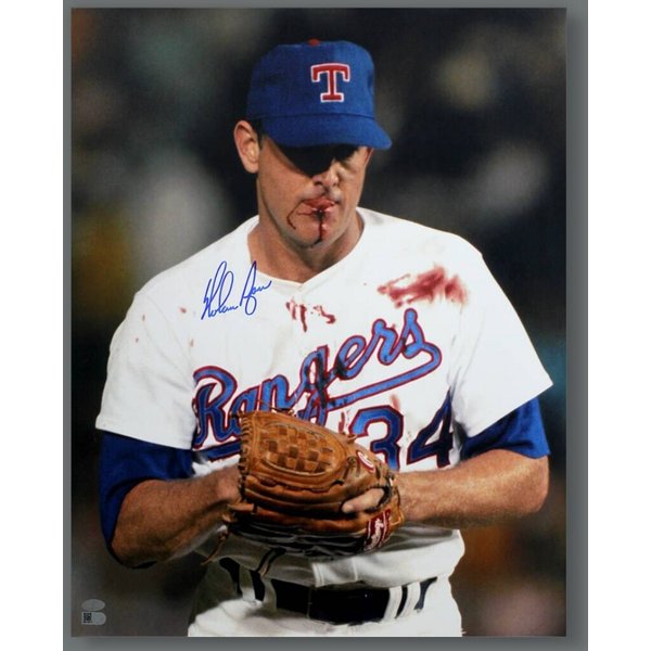 Nolan Ryan Bloody Nose Autograph Reprint Baseball Poster-image