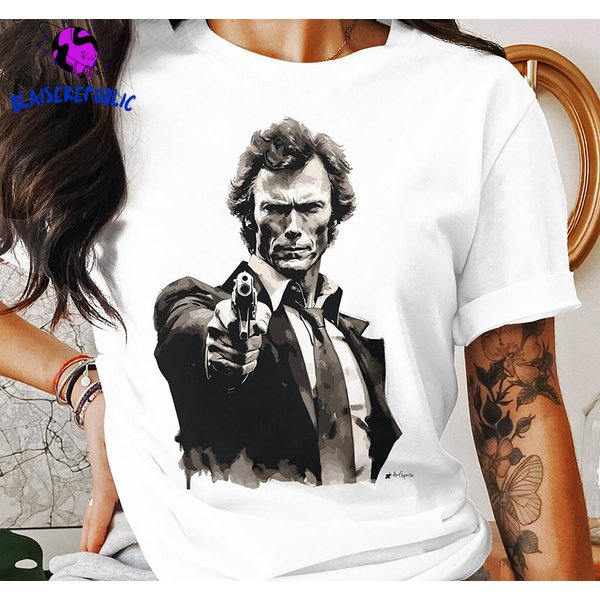 Clint Eastwood Shirt, Eastwood Tribute Short Sleeve Unisex T-Shirt-image