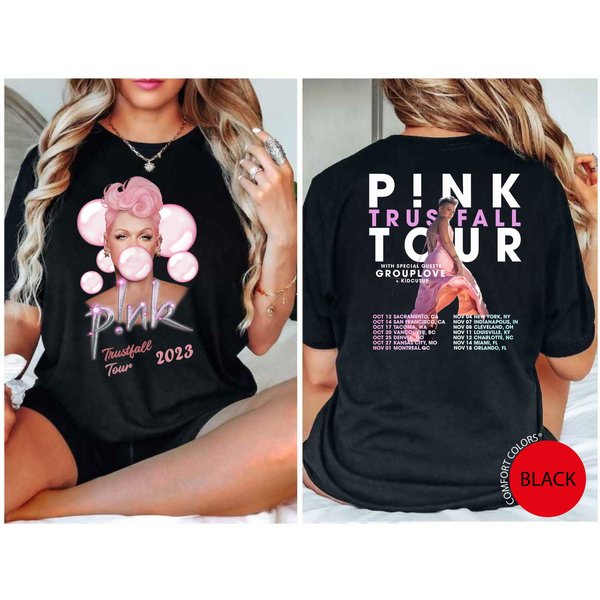 Pink Trustfall Tour 2023, Trustfall Album Tee, Pink Singer Tour Music Festival-image
