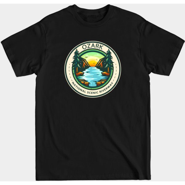 Ozark National Scenic Riverway Missouri Badge - Ozark - T-Shirt-image