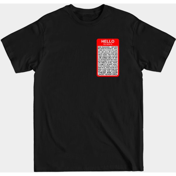 Zak Bagans Nametag - Ghost Adventures - T-Shirt-image