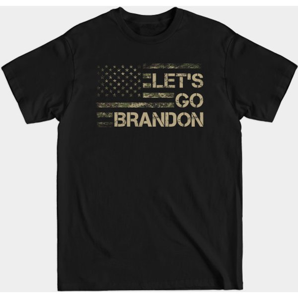 Let'S Go Brandon Camouflage American Flag - Lets Go Brandon - T-Shirt-image