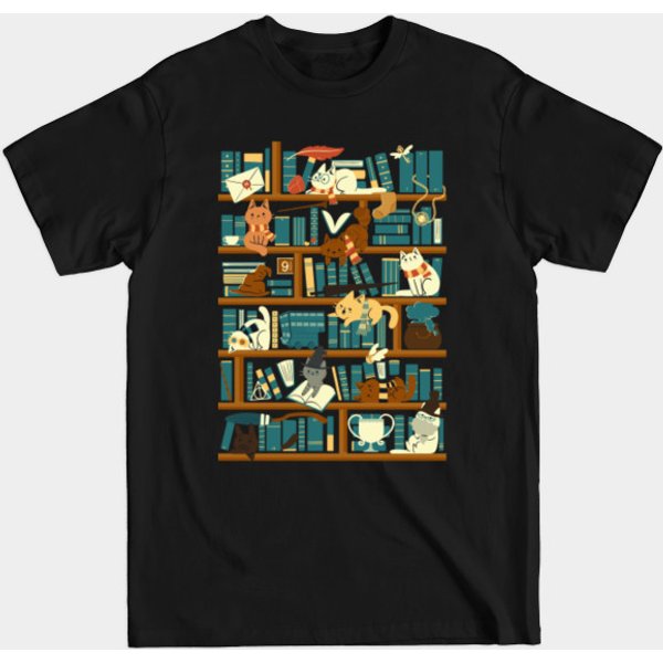 Library Magic School - Harry Potter - T-Shirt-image