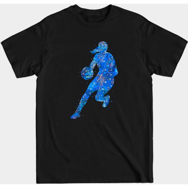 Basketball Player Girl - Blue - Basketball Girls - T-Shirt-image