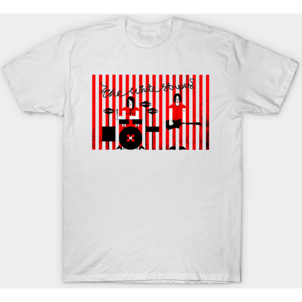 Simple White Stripes - The White Stripes - T-Shirt-image
