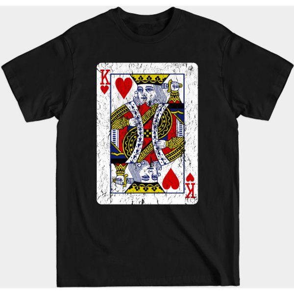 King Of Hearts Playing Card - King Of Hearts - T-Shirt-image