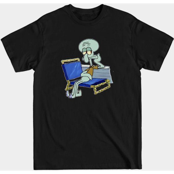 Squidward Tired On A Chair - Squidward - T-Shirt-image