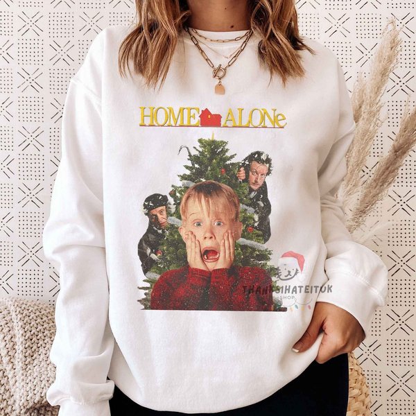 Christmas Home Alone Shirt, Funny Home Alone Sweatshirt - Gift For Christmas 2023-image