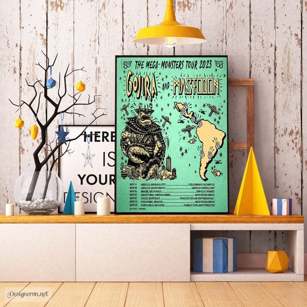 Gojira And Mastodon The Mega Monsters Tour 2023 Poster-image