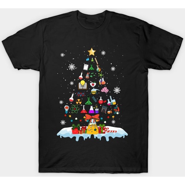 Science Teacher Christmas Tree T-Shirt-image