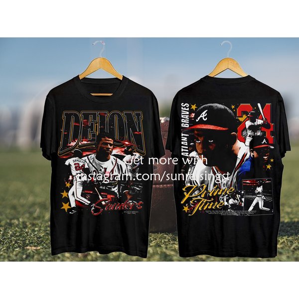 Deion Sanders Vintage 90S Graphic Style T-Shirt, Vintage Sport Tee-image