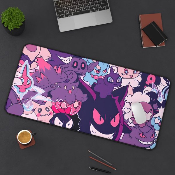 Gengar Desk Mat | Anime Desk Mat | Xxl Anime Gaming Mouse Pad-image