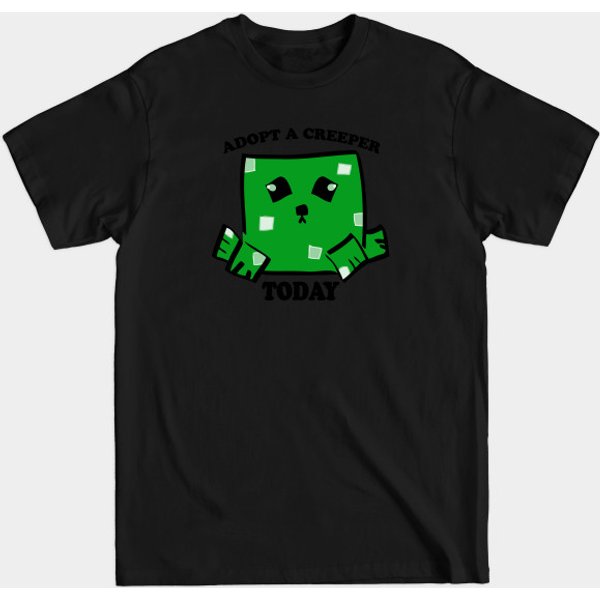 Adopt A Creeper - Mine Craft - T-Shirt-image