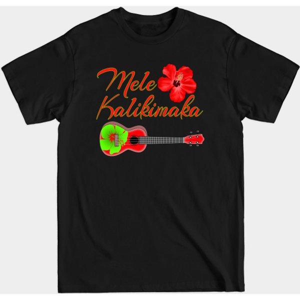 Mele Kalikimaka Ukulele - Mele Kalikimaka - T-Shirt-image