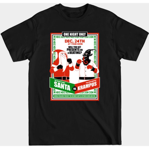 Santa Vs Krampus - Chrismas - T-Shirt-image