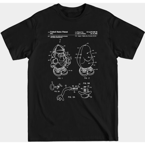 Mr.Potato Head Patent White - Mr Potato Head - T-Shirt-image
