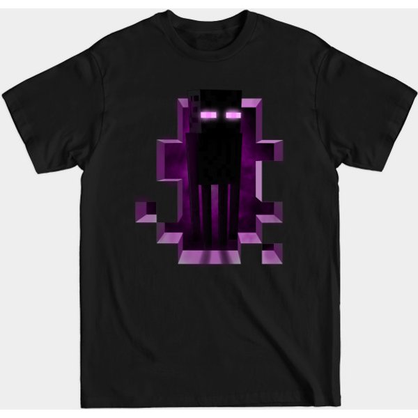 Enderman In 3D Hole Art - Enderman - T-Shirt-image
