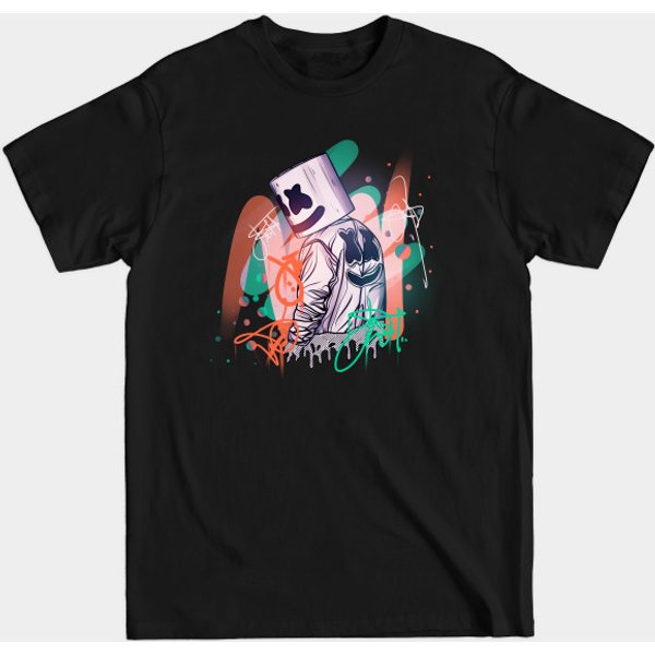Marshmello Neon Graffiti - Marshmello - T-Shirt-image