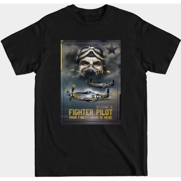 P51 Mustang Pilot - P51 Mustang - T-Shirt-image