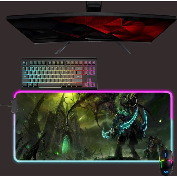 World Of Warcraft Illidan Led Mouse Pad For Gamers-image
