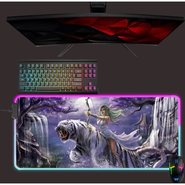World Of Warcraft Tyrande Whisperwind Rgb Mouse Pad-image