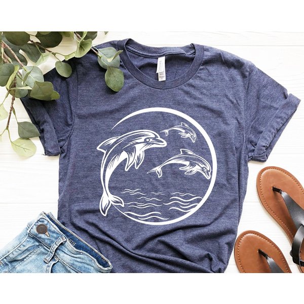 Cute Dolphin Lover T-Shirt Gift-image