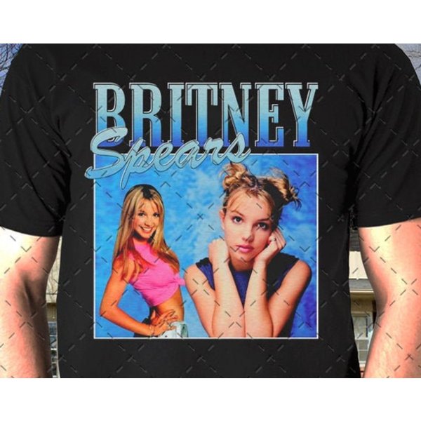 Britney Spears T-Shirt, Vintage Rap Tee Shirt-image