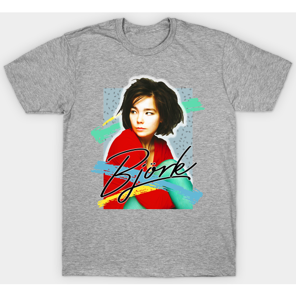 Bjork / The Sugarcubes / 80S Aesthetic Fan Art Design - Bjork - T-Shirt-image