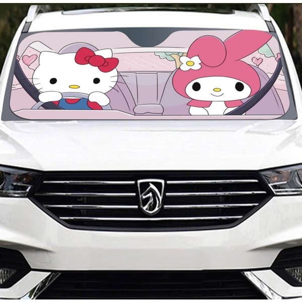 Kitty And Melody Accordion Car Sun Shades