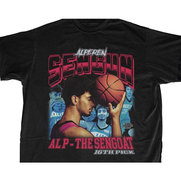 Alperen Sengun Houston Rockets Vintage Bootleg Graphic Style T Shirt-image