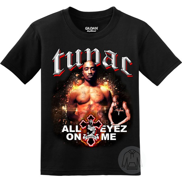 Tupac All Eyez On Me Thug Life 2Pac Black T-Shirt-image