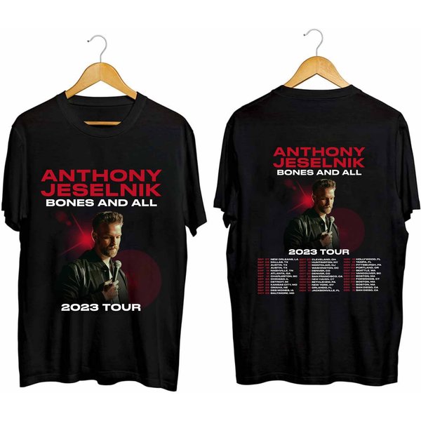 Anthony Jeselnik Bones And All 2023 Tour Shirt, Anthony Jeselnik Fan Shirt-image